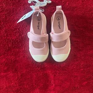 Cat & Jack Light Pink Mary Jane Sneakers with White Toe